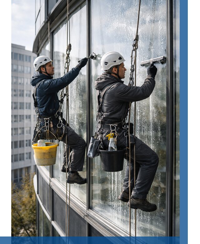 Мойка панорамных окон в Лесозаводске от 362 р. заказать у ВЫСОТНИК-Лсз