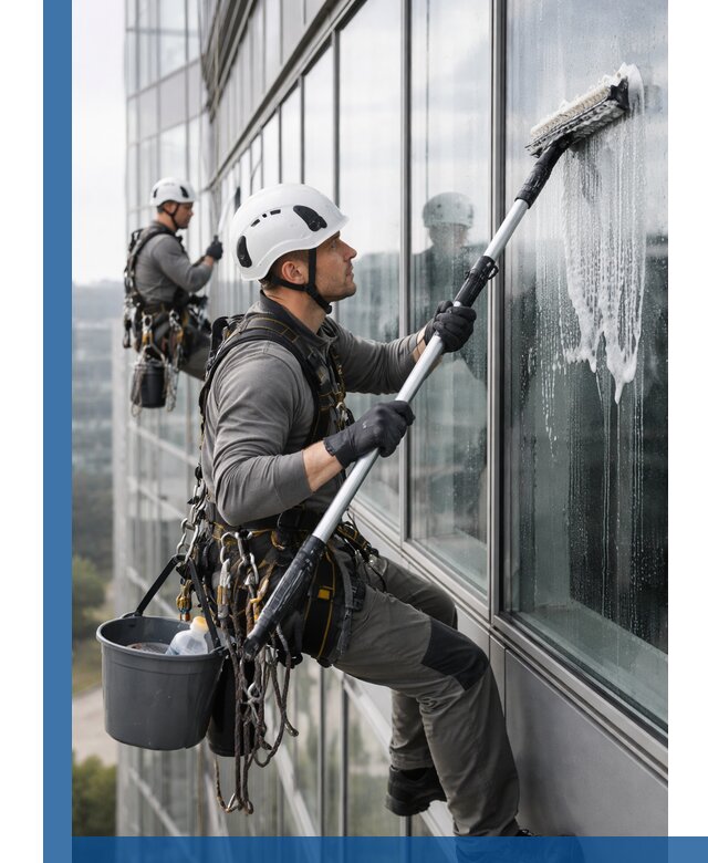 Высотная мойка сплошного остекления с выездом в Лесозаводске