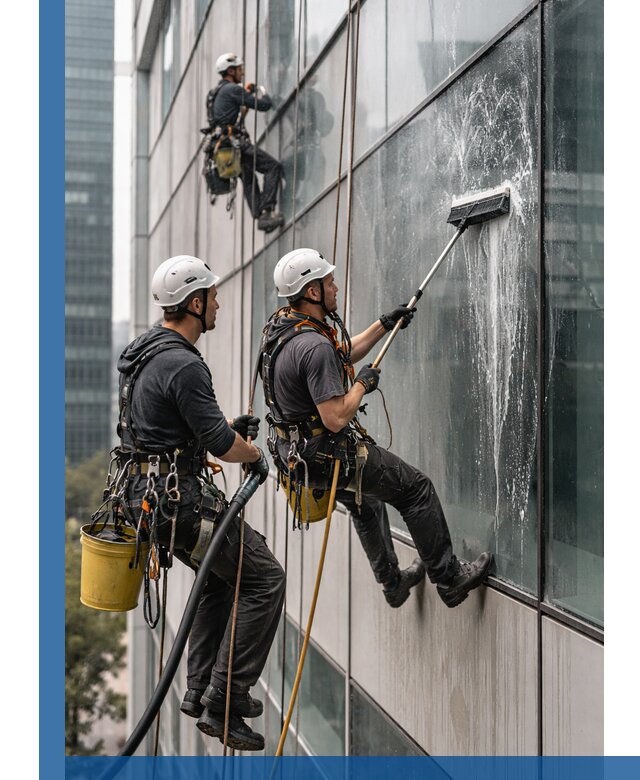 Профессиональная высотная мойка фасадов зданий в Лесозаводске