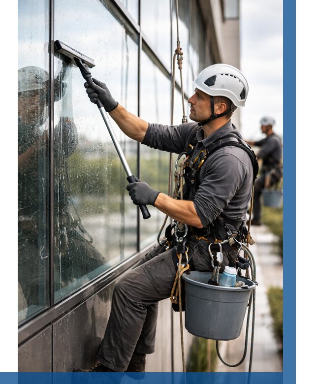 Мойка стеклянных фасадов в Лесозаводске от 207 р. | ВЫСОТНИК-Лсз