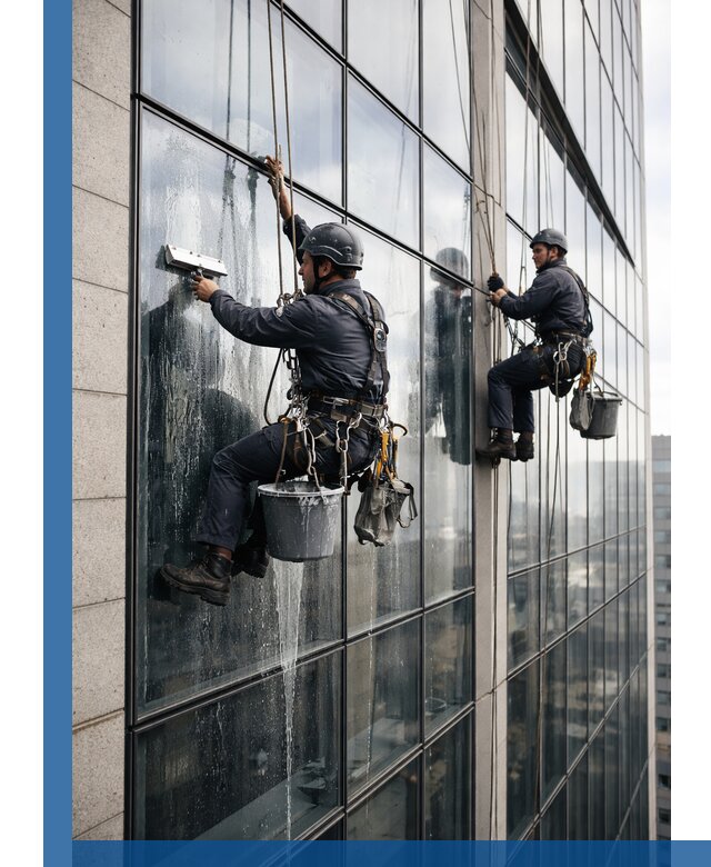 Профессиональная мойка стеклянных фасадов зданий в Лесозаводске