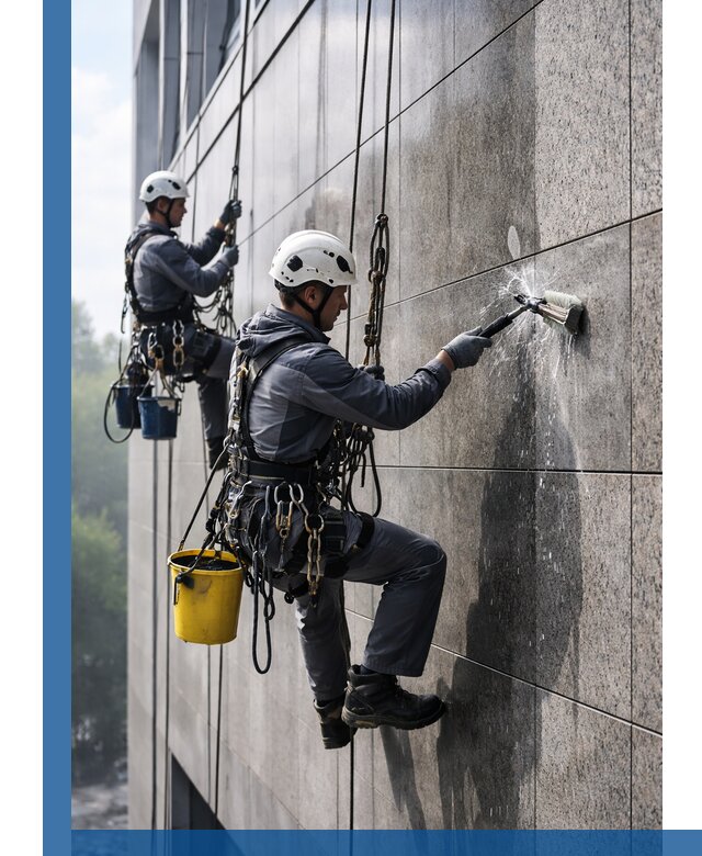 Профессиональная мойка фасада из керамогранита в Лесозаводске