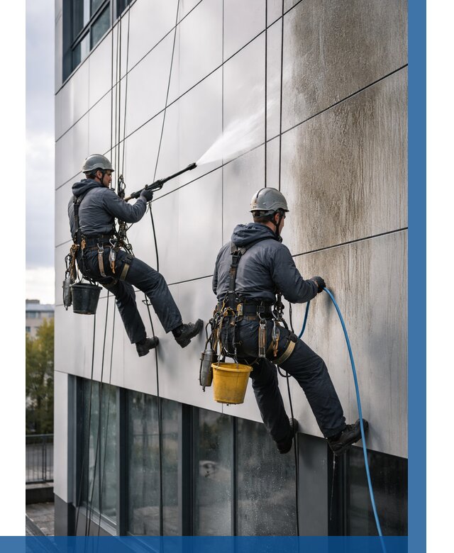 Мойка фасада из композита в Лесозаводске по цене от 310 р. | ВЫСОТНИК-Лсз