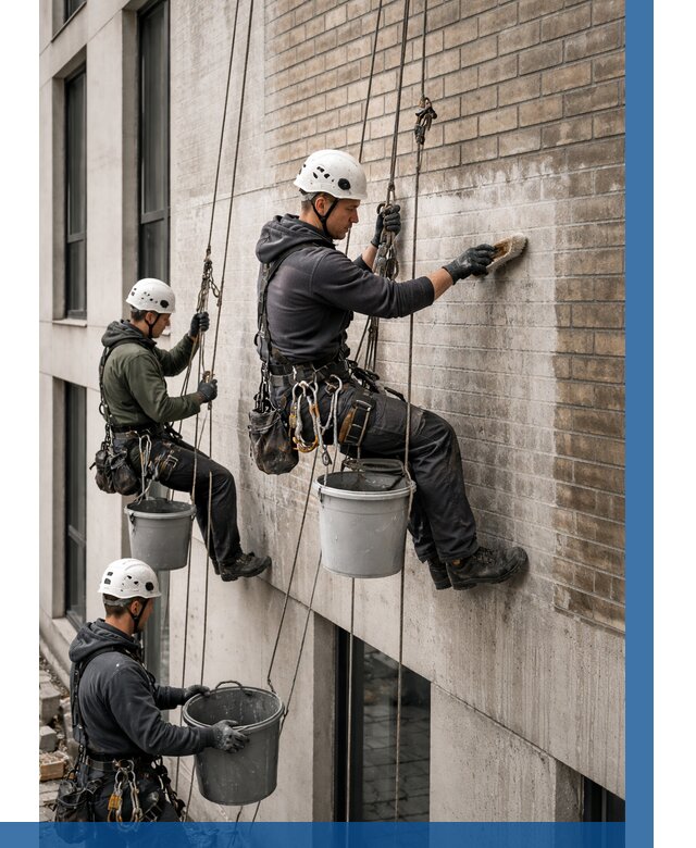 Удаление высолов с фасада в Лесозаводске от 258 р. | ВЫСОТНИК-Лсз