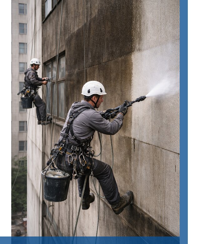 Очистка фасада от копоти в Лесозаводске от 258 р. | ВЫСОТНИК-Лсз