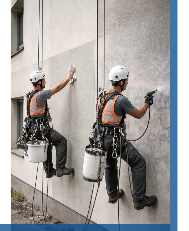 Антиграффити покрытие фасада в Лесозаводске от 620 р. | ВЫСОТНИК-Лсз