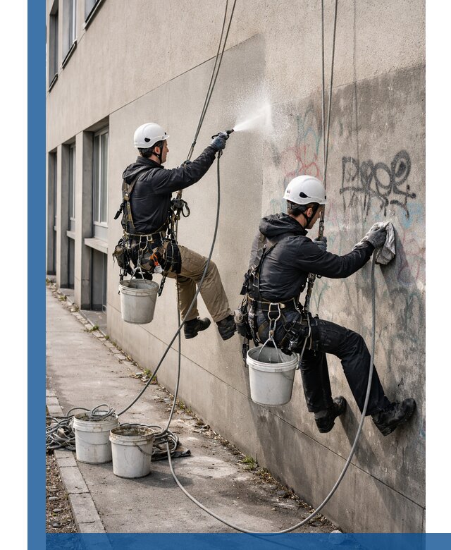 Антиграффити покрытие фасада с защитой от надписей в Лесозаводске