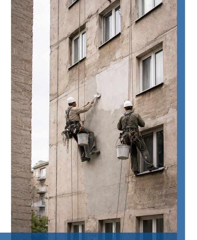 Косметический ремонт фасада в Лесозаводске от 1137 р. | ВЫСОТНИК-Лсз