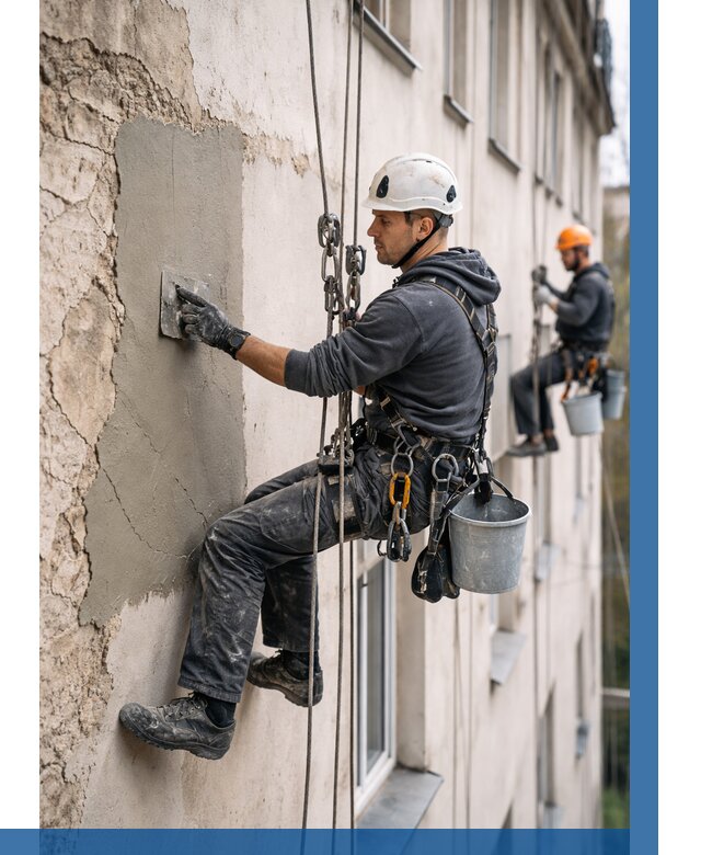 Восстановление штукатурки фасада в Лесозаводске от 1241 р. | ВЫСОТНИК-Лсз