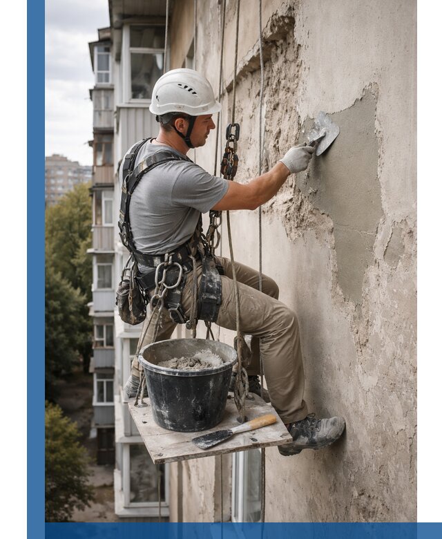Восстановление фасадной штукатурки в Лесозаводске с гарантией качества