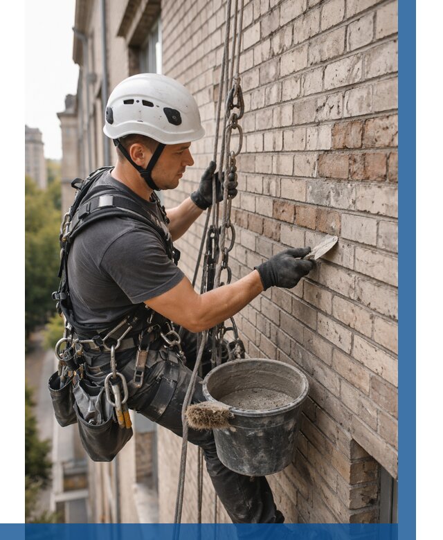 Ремонт кирпичной кладки фасада в Лесозаводске от 1861 р. | ВЫСОТНИК-Лсз