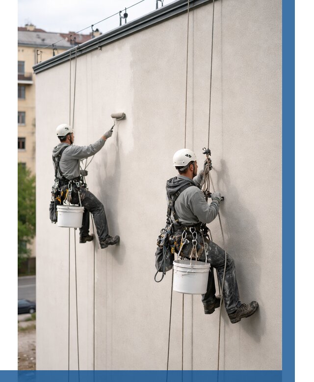 Покраска оштукатуренного фасада в Лесозаводске от 331 р. | ВЫСОТНИК-Лсз