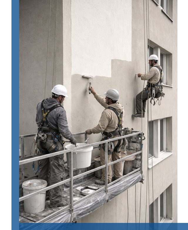 Покраска оштукатуренного фасада в Лесозаводске под ключ с гарантией