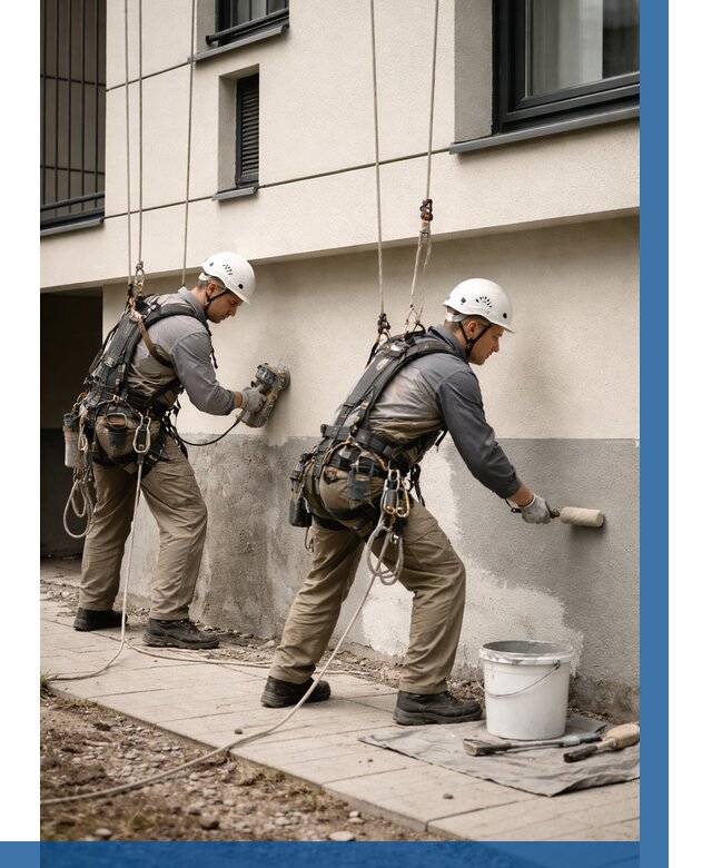 Окраска цоколя здания в Лесозаводске от 465 р. под ключ | ВЫСОТНИК-Лсз