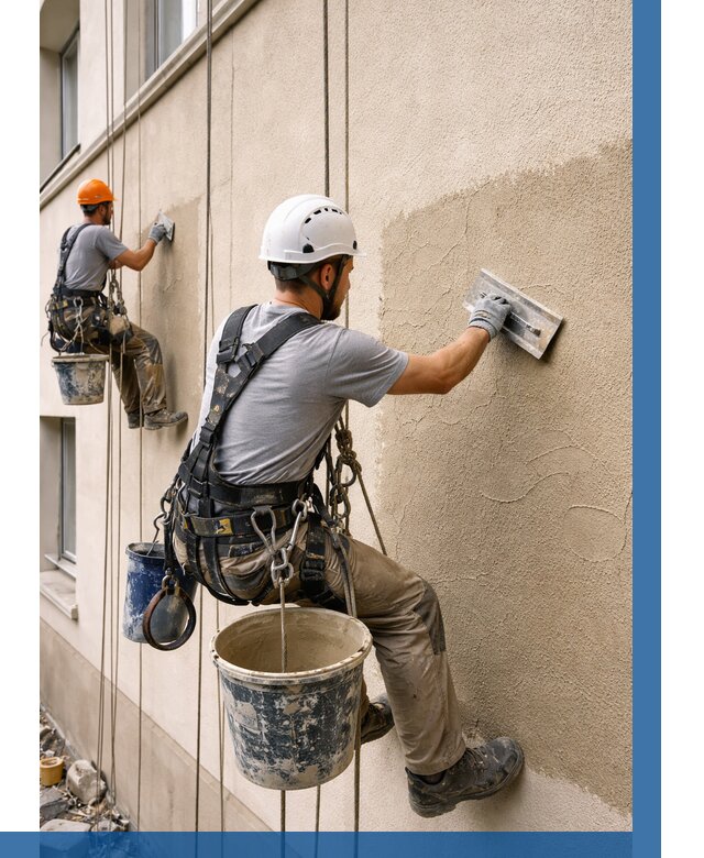 Декоративная штукатурка фасада в Лесозаводске от 1241 р. | ВЫСОТНИК-Лсз