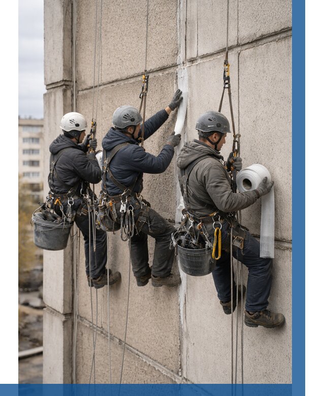 Ремонт межпанельных швов в Лесозаводске от 775 р. | ВЫСОТНИК-Лсз