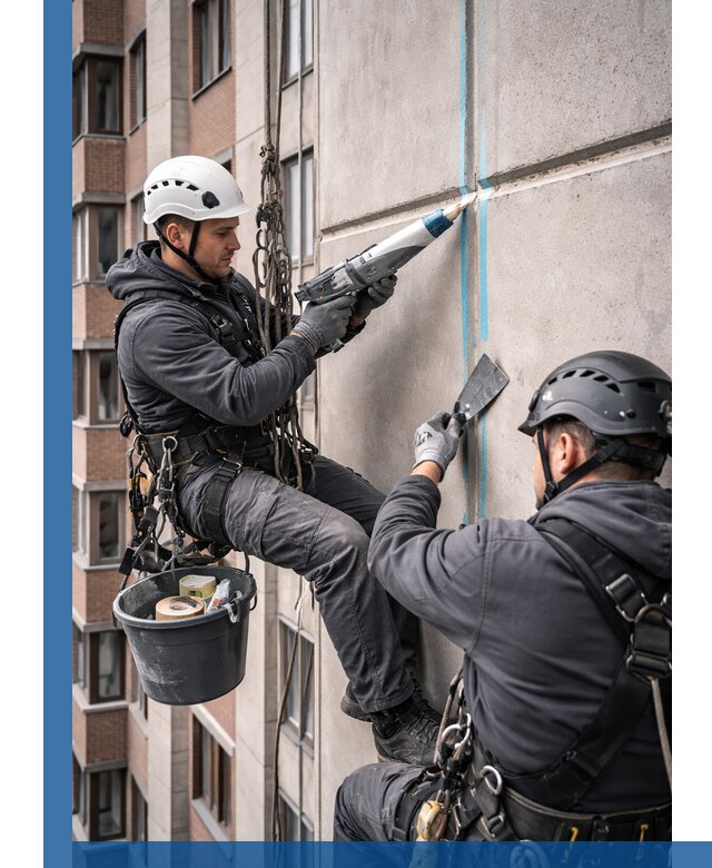 Вторичная герметизация швов фасада и кровли в Лесозаводске