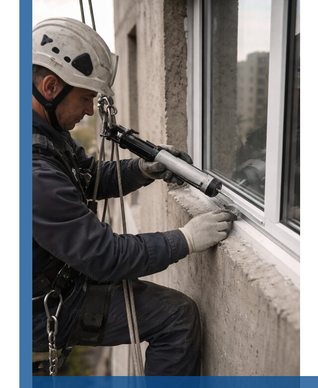 Герметизация оконных швов снаружи в Лесозаводске профессионально