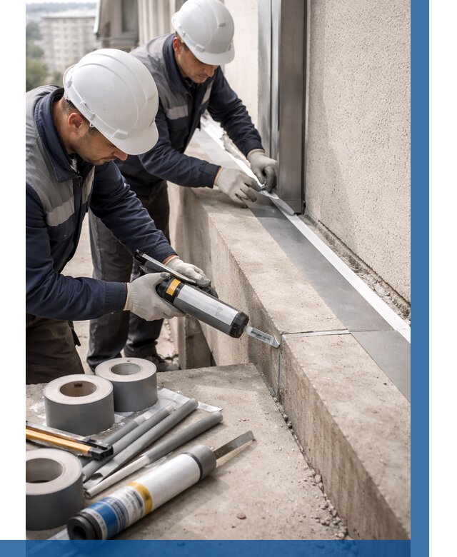 Герметизация примыкания балкона в Лесозаводске от 4652 р. | ВЫСОТНИК-Лсз