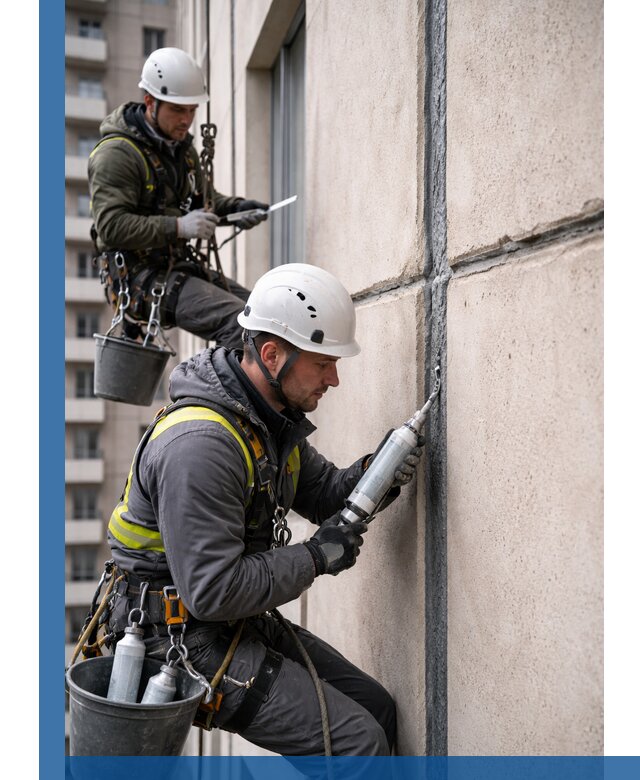 Герметизация деформационных швов фасада в Лесозаводске качественно