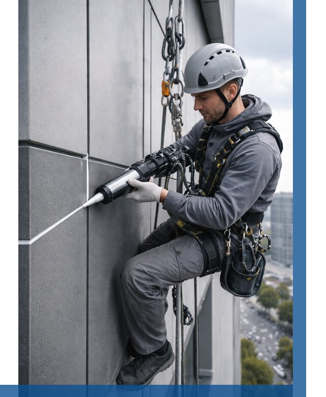 Герметизация стыков фасадных панелей в Лесозаводске от 6720 р.| ВЫСОТНИК-Лсз