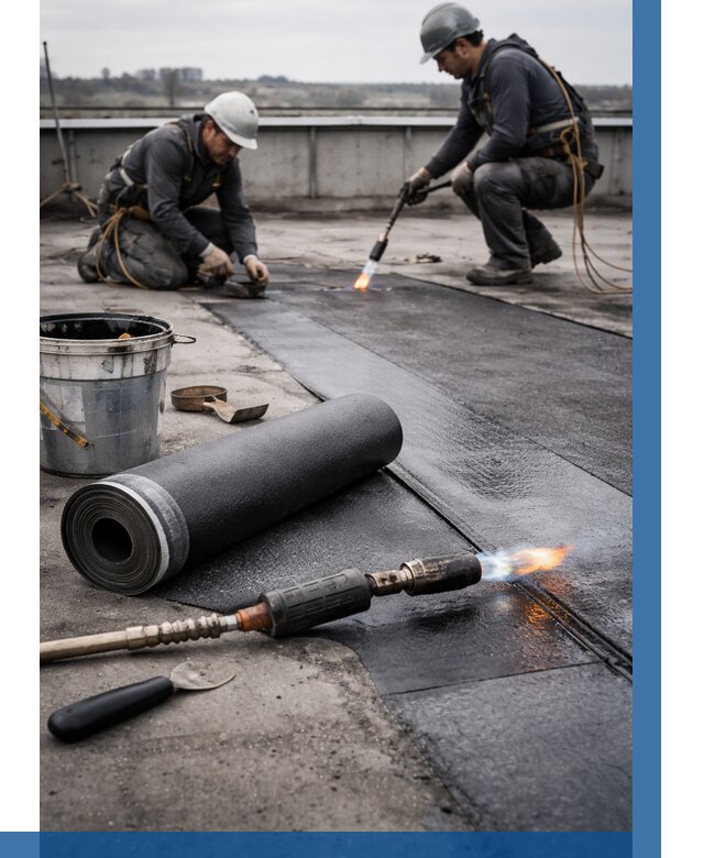 Ремонт рулонной кровли в Лесозаводске от 672 р. | ВЫСОТНИК-Лсз