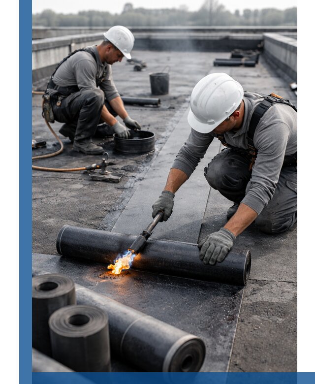 Ремонт рулонной кровли в Лесозаводске герметизация и восстановление