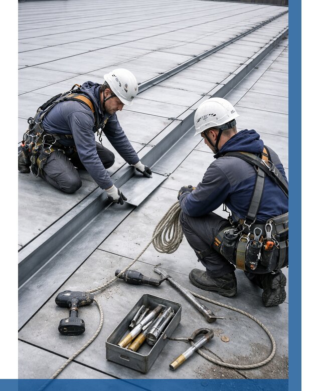 Ремонт фальцевой кровли в Лесозаводске от 724 р. | ВЫСОТНИК-Лсз