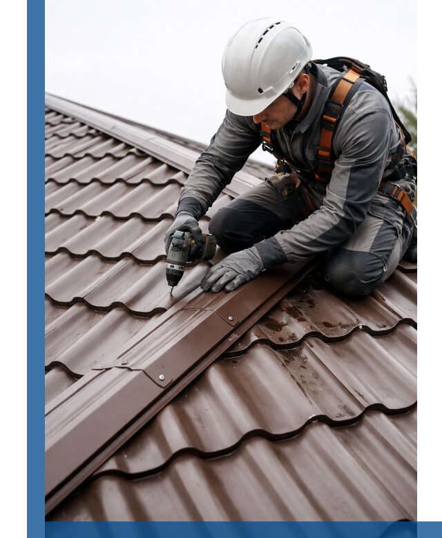 Ремонт металлочерепицы на крыше в Лесозаводске профессионально