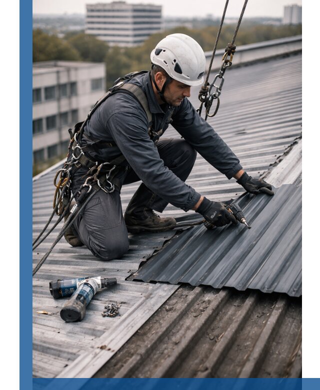 Ремонт профнастила на кровле в Лесозаводске, работы под ключ