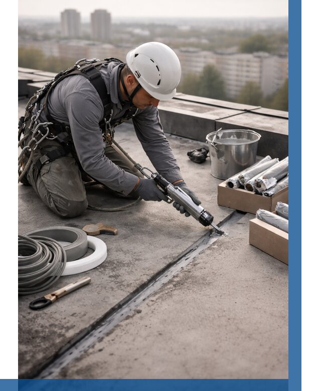 Герметизация швов кровли в Лесозаводске от 465 р./м2 | ВЫСОТНИК-Лсз