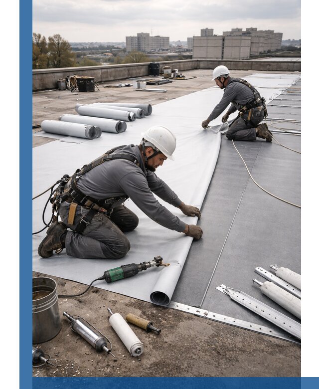 Монтаж мембранной кровли в Лесозаводске для промышленных зданий