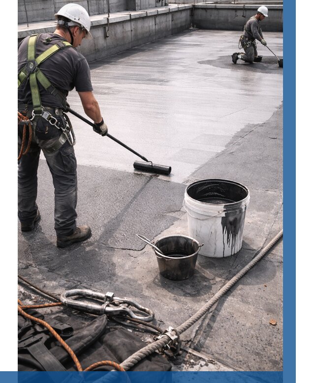 Гидроизоляция кровли жидкой резиной в Лесозаводске от 517 р. | ВЫСОТНИК-Лсз