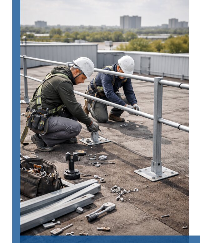 Монтаж кровельного ограждения в Лесозаводске под ключ с гарантией