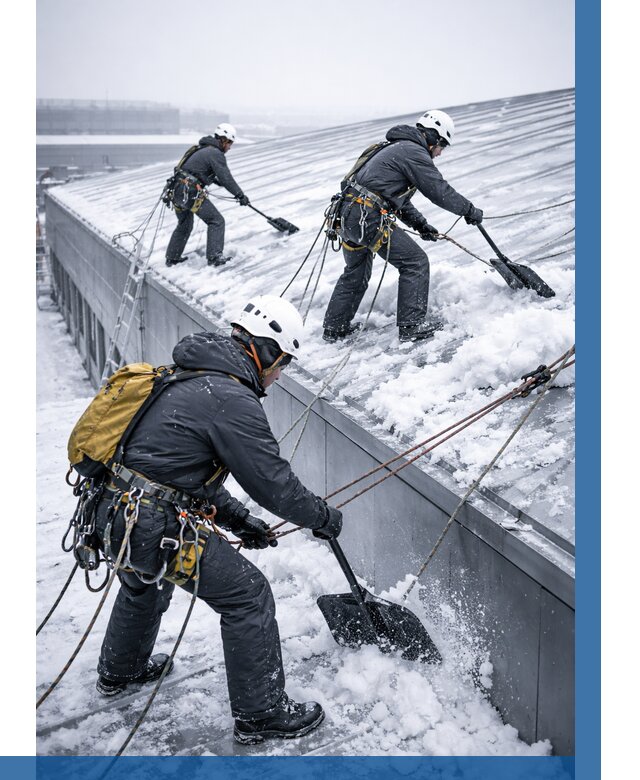 Очистка навесов от снега в Лесозаводске от 4652 р. | ВЫСОТНИК-Лсз