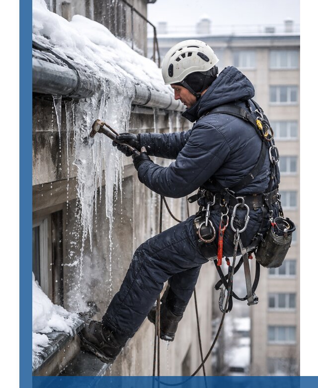 Удаление наледи и чистка водостоков в Лесозаводске оперативно и безопасно