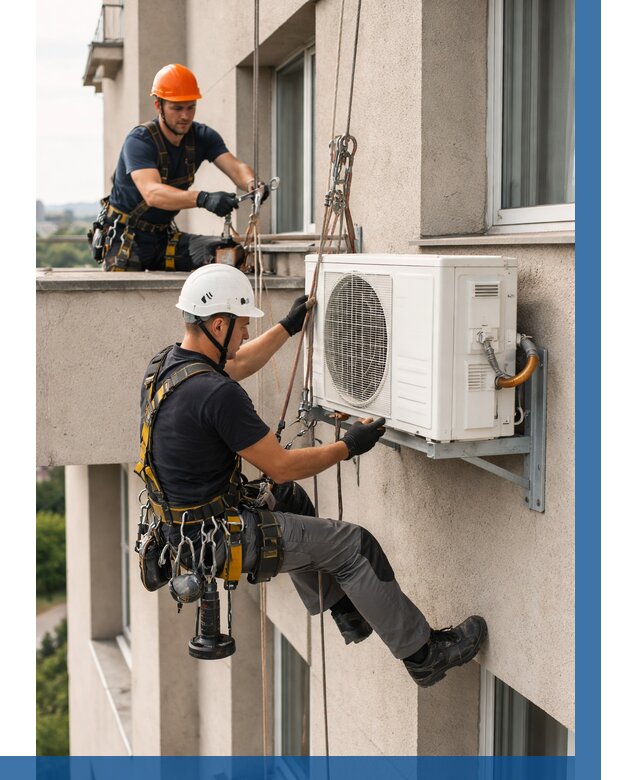 Монтаж внешнего блока кондиционера в Лесозаводске от 6720 р. | ВЫСОТНИК-Лсз