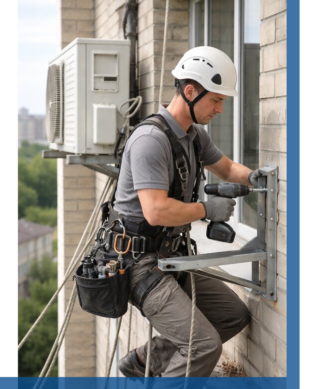 Установка кронштейнов кондиционера в Лесозаводске от 3618 р. | ВЫСОТНИК-Лсз