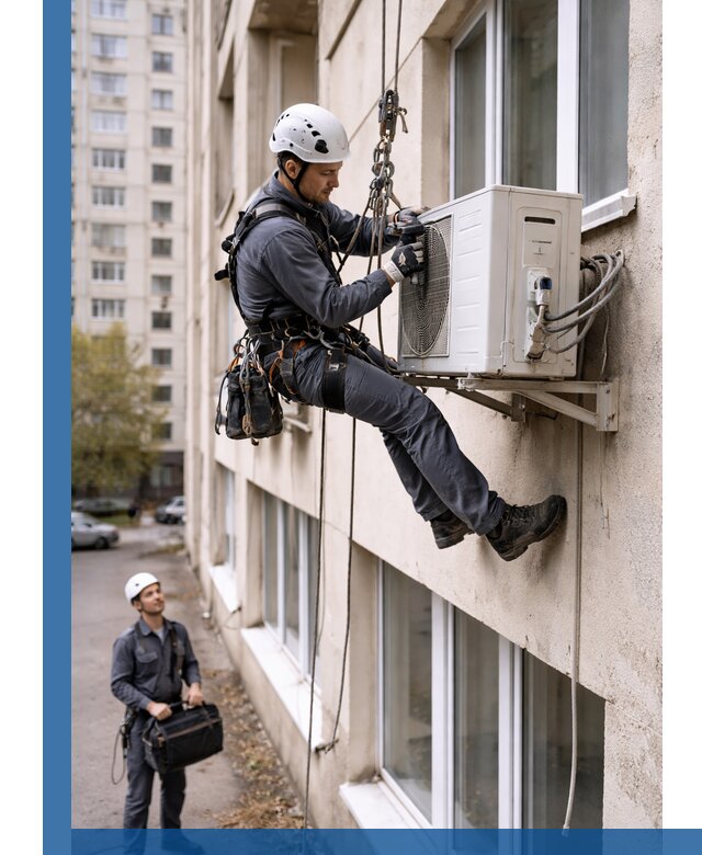 Демонтаж внешнего блока кондиционера в Лесозаводске профессионально