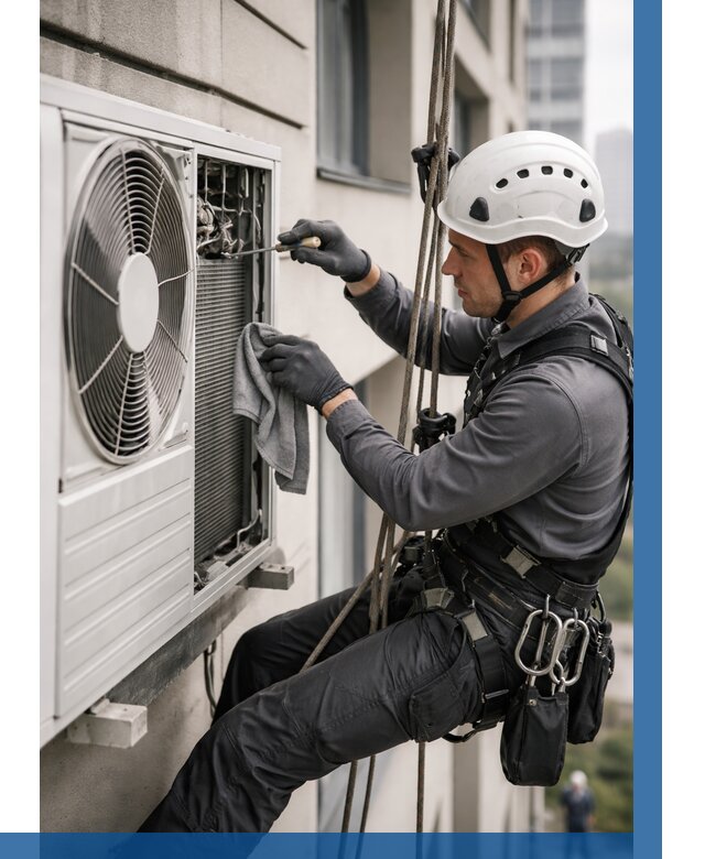 Обслуживание внешнего блока кондиционера в Лесозаводске от 2791 р.ВЫСОТНИК-Лсз