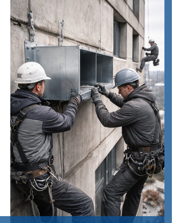 Монтаж вентиляционных коробов в Лесозаводске от 3101 р. | ВЫСОТНИК-Лсз