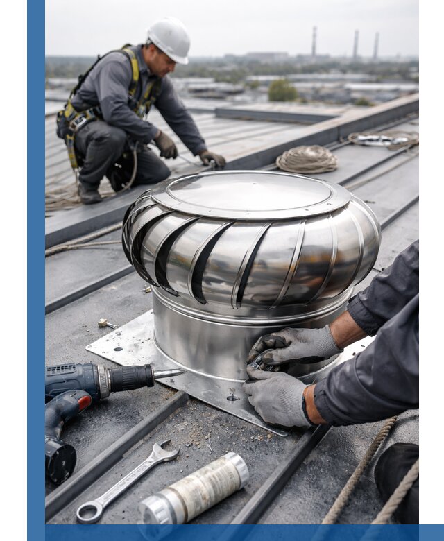 Установка дефлекторов на кровле в Лесозаводске профессионально