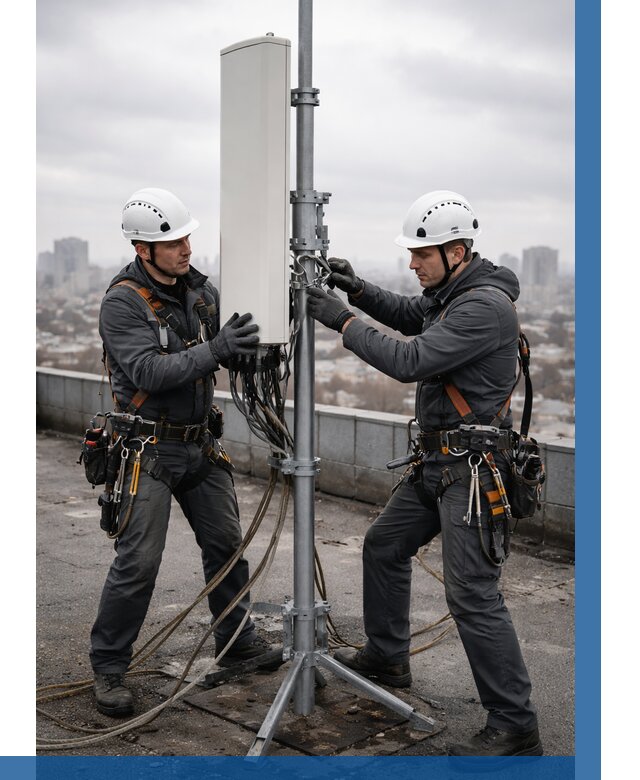 Монтаж антенн связи на крыше в Лесозаводске от 8787 р. | ВЫСОТНИК-Лсз