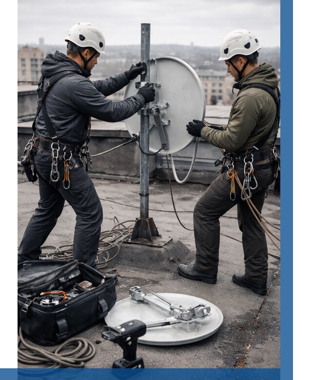 Демонтаж антенн на крыше в Лесозаводске от 4652 р. | ВЫСОТНИК-Лсз