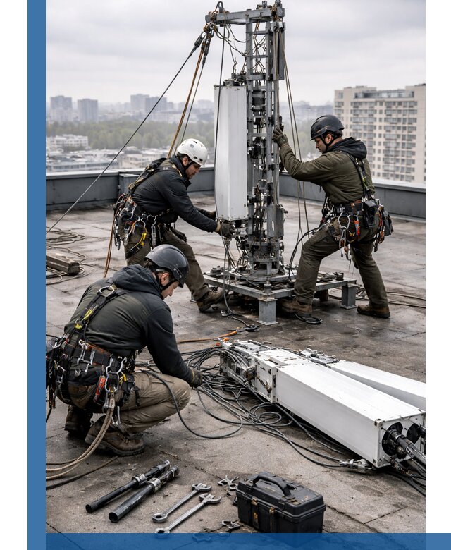 Демонтаж антенн на крыше зданий в Лесозаводске с гарантией