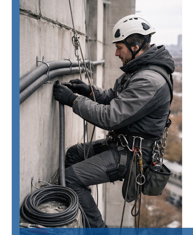 Профессиональный монтаж гофры для кабеля в Лесозаводске с гарантией