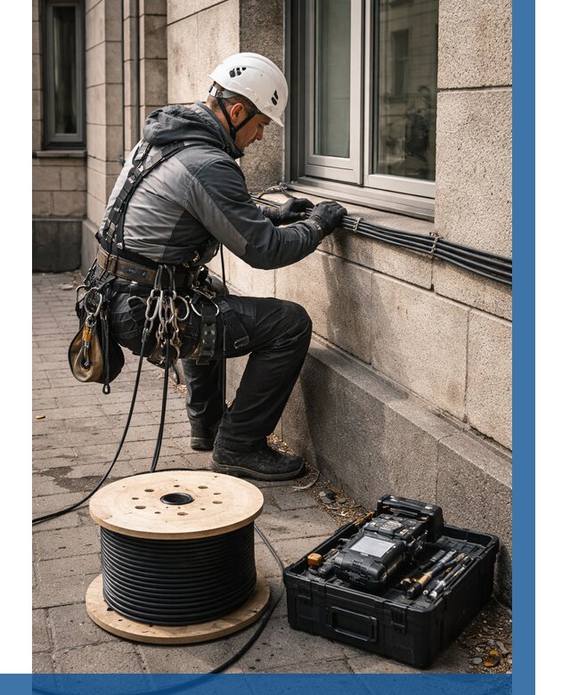 Прокладка оптоволоконного кабеля в Лесозаводске от 827 р. | ВЫСОТНИК-Лсз