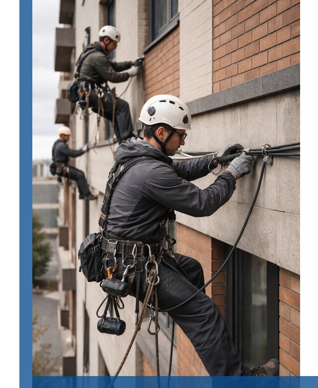 Крепление кабеля на фасаде монтаж и крепеж в Лесозаводске