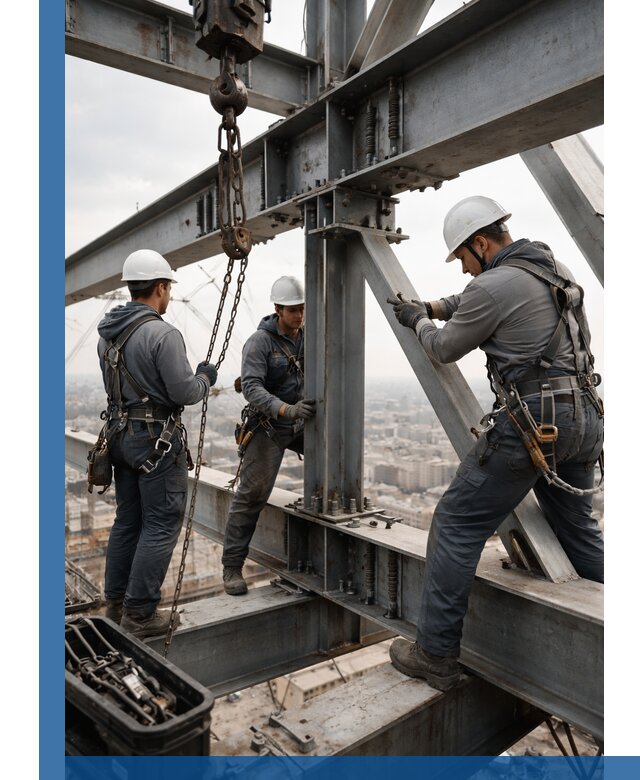 Профессиональный монтаж металлоконструкций на высоте в Лесозаводске