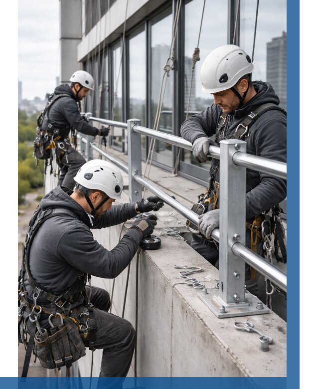 Монтаж ограждений на высоте в Лесозаводске, от 1241 р. | ВЫСОТНИК-Лсз